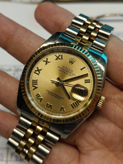 Rolex Datejust 36mm Two-Tone Champagne Dial Ref.116233
