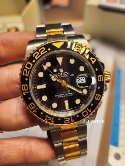 Rolex GMT-Master II 40mm Two-Tone Black Dial Ref.116713LN