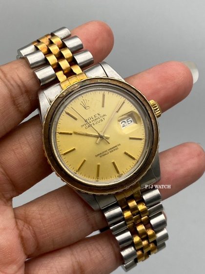 Rolex Datejust 36mm Two Tone Champagne Dial Vintage Watch Ref.16013