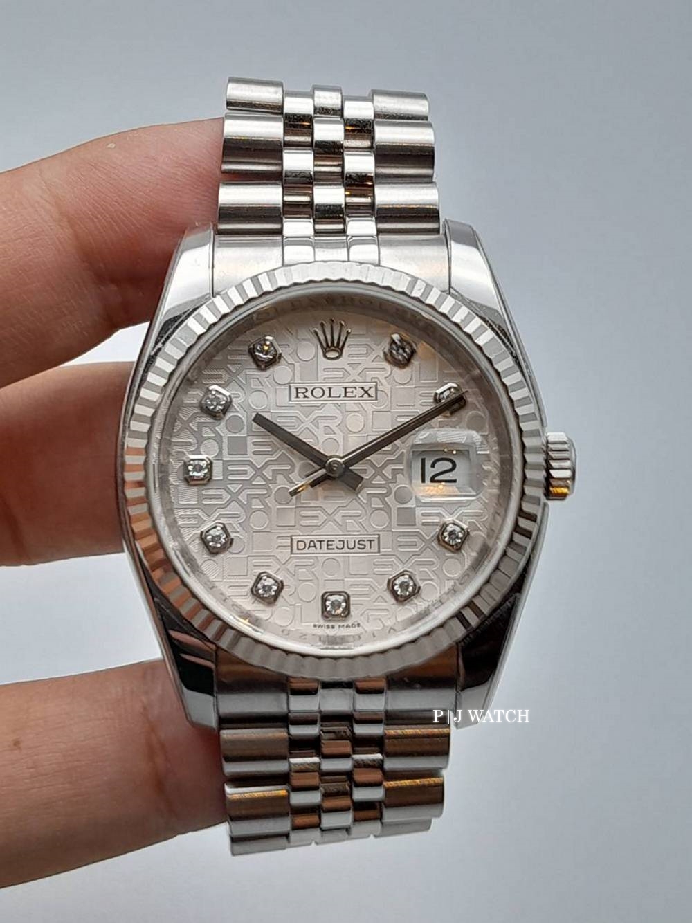 Rolex Datejust 36mm Silver Jubilee Diamond Dial Watch Ref.116234