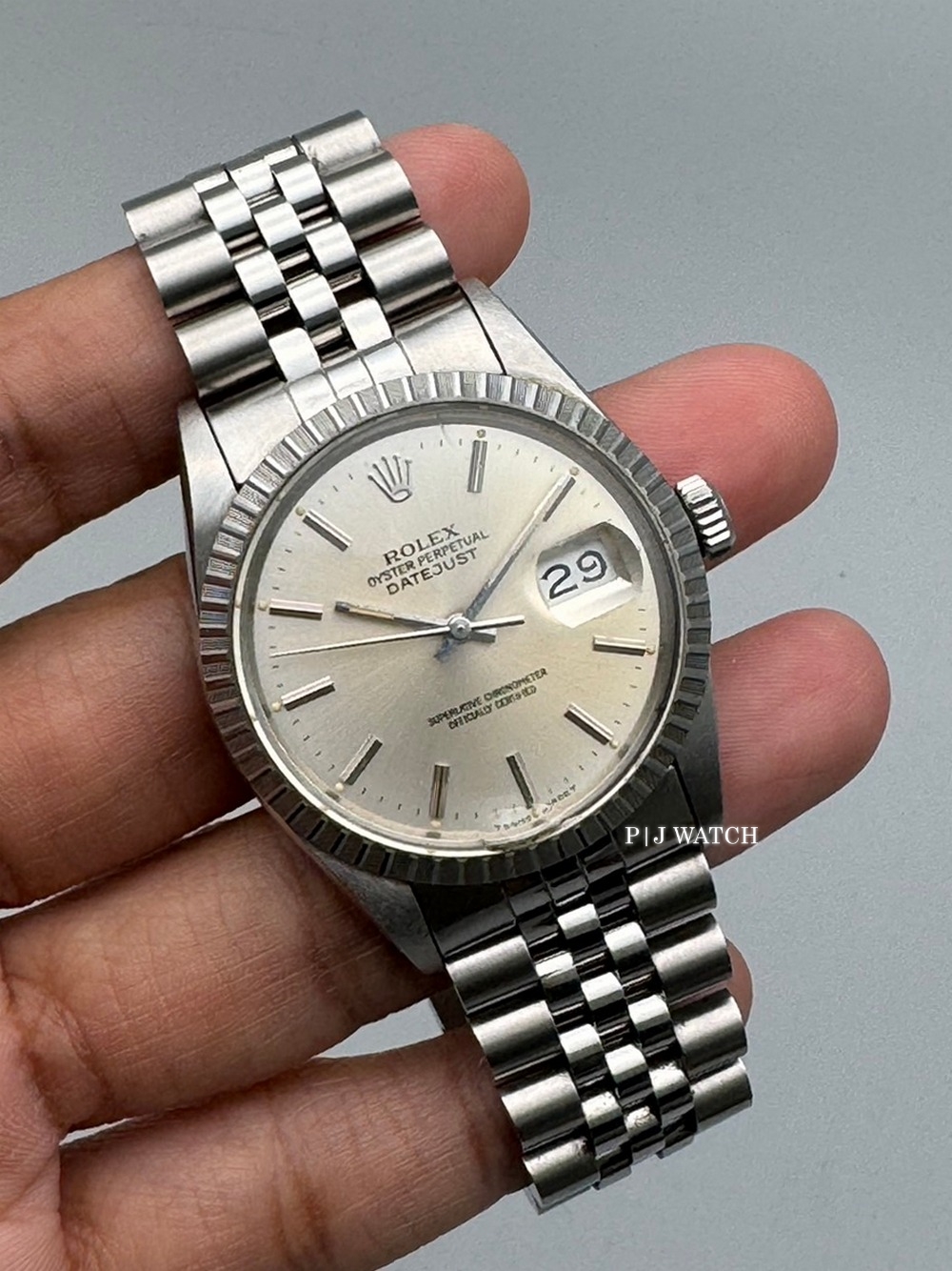 Rolex Datejust 36mm Steel Silver Dial 1987 Vintage Watch Ref.16030