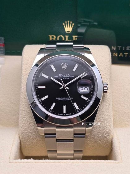 Rolex Datejust 41mm Black Dial Steel Men's Watch Ref.126300