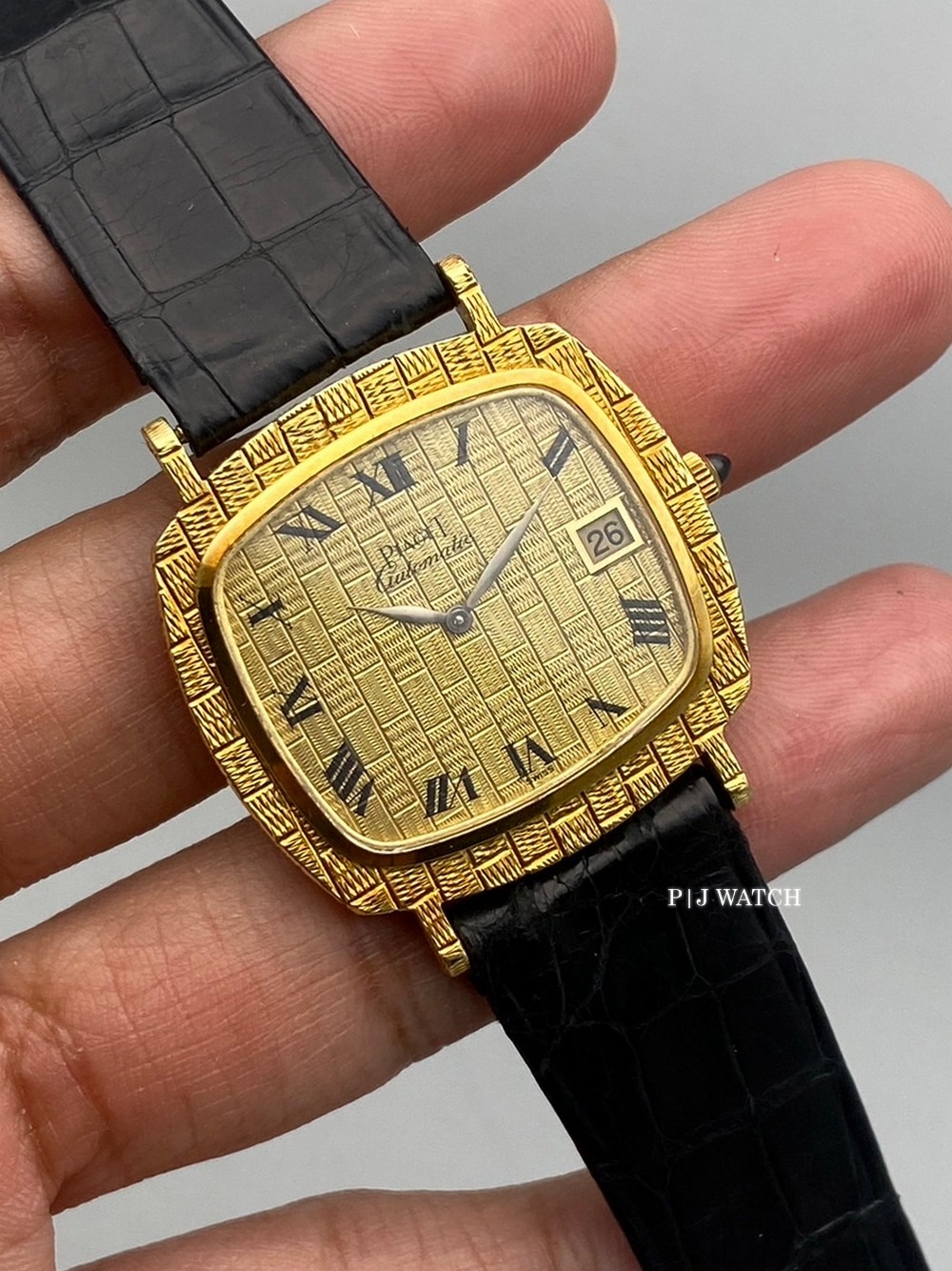 Piaget 18K Yellow Gold 32mm Automatic Roman Dial Vintage Watch Ref.13434