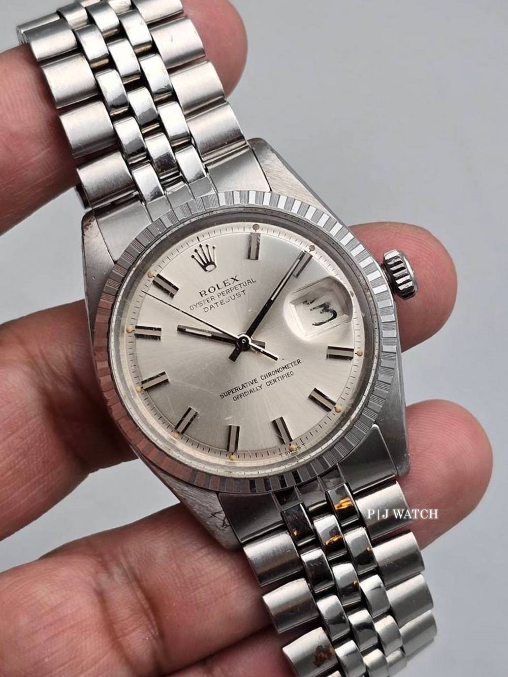 Rolex Datejust 36mm Silver Dial Jubilee Steel Watch Ref.1601