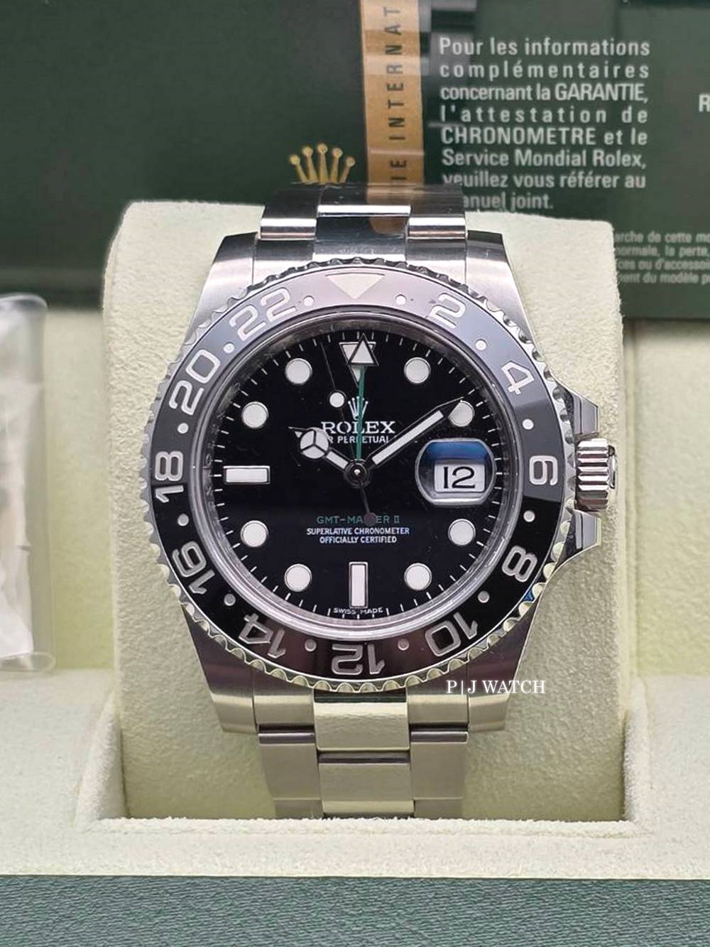 Rolex GMT-Master II Black Dial Oystersteel Men's Watch Ref.116710LN