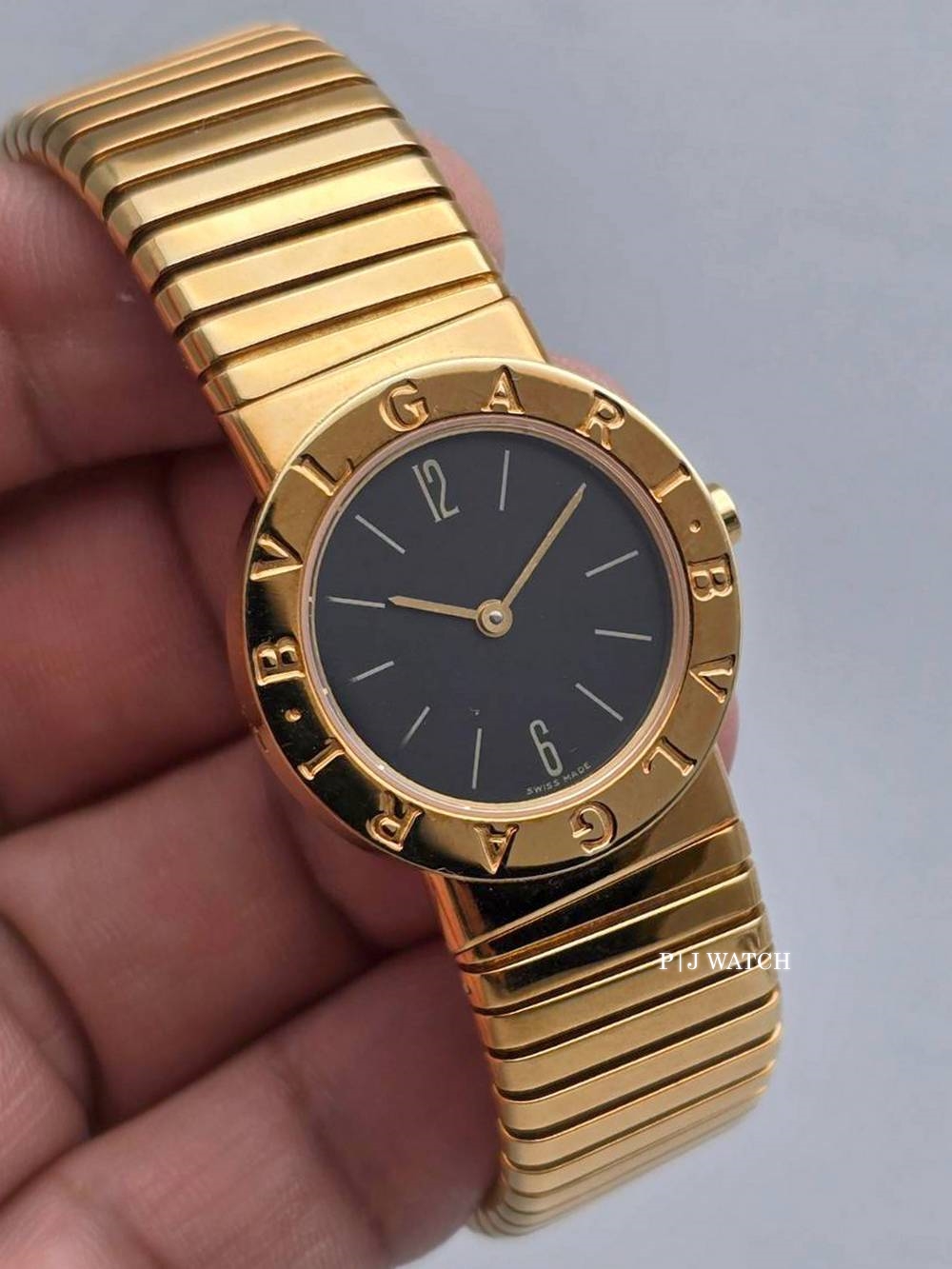 BVLGARI Tubogas Yellow Gold Quartz Watch Ref.BB 19 2T