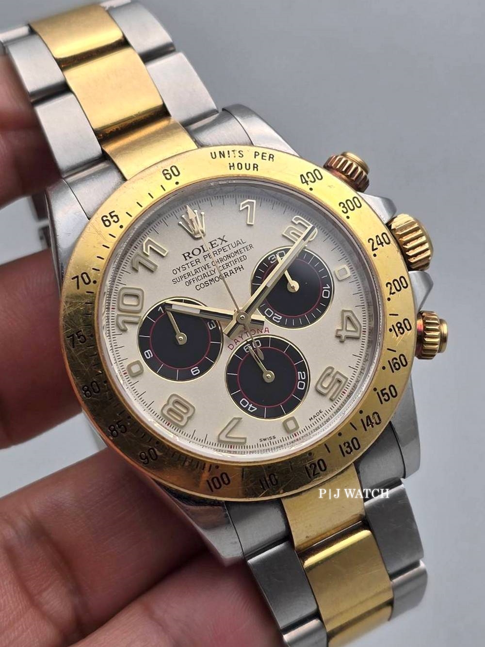 Rolex Cosmograph Daytona Oystersteel & Yellow Gold Ivory Dial Men's Watch Ref.116523